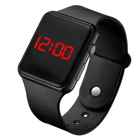 Relógios digitais das mulheres dos homens eletrônico quadrado led esporte relógio de pulso moda casual simples silicone feminino reloj para mujer
