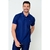 Camisa Polo Masculina Piquet - Azul na internet