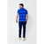 Imagem do Camiseta Gola Polo Zek Masculina Listrada Slim - Azul Marinho