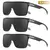 CRIXALIS Moda Polarizada Óculos de Sol Para Homens Quadrados Oversized Anti Gla - comprar online