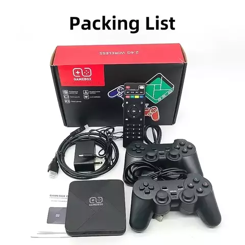 G5 s905x retro caixa de videogame mais de 10 simuladores duplo-sistema 4 núcleo