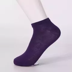 7 pares meias femininas de algodão respirável cor sólida confortável branco - loja online