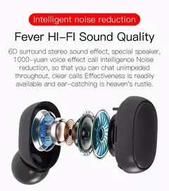 Tws e6s fone bluetooth fones de ouvido sem fio bluetooth com cancelamento ruído - comprar online