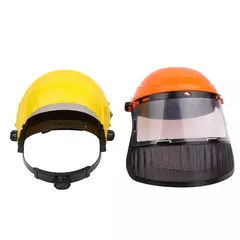 Chapéu de segurança com malha integral para aparador de grama, máscara protet - comprar online