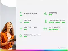 Lâmpada Inteligente RSmart E27 RGB 9W - loja online