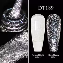 Imagem do MEET ACROSS 7ml Translucidez Gel Reflexivo Esmalte Reflexivo Glitter Semi Perman