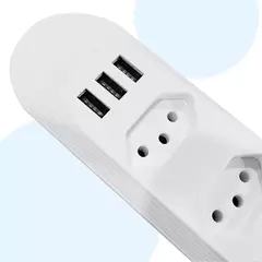 Regra tomada - tomada usb,2m,tomada,filtro de linha,plug,extensão tomada,extensão de tomada e - Kliko