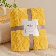 Cobertores de flanela de lã coral para camas cor sólida primavera inverno maci - comprar online