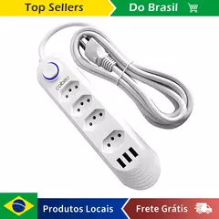 Regra tomada - tomada usb,2m,tomada,filtro de linha,plug,extensão tomada,extensão de tomada e - comprar online