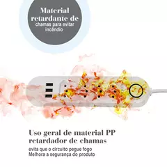 Regra tomada - tomada usb,2m,tomada,filtro de linha,plug,extensão tomada,extensão de tomada e - loja online