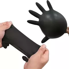 100/50/20 pçs luvas de nitrilo preto engrossado luvas descartáveis para limpez - loja online