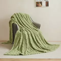Cobertores de flanela de lã coral para camas cor sólida primavera inverno maci - Kliko