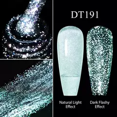 MEET ACROSS 7ml Translucidez Gel Reflexivo Esmalte Reflexivo Glitter Semi Perman - loja online