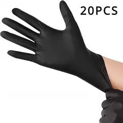 100/50/20 pçs luvas de nitrilo preto engrossado luvas descartáveis para limpez - Kliko