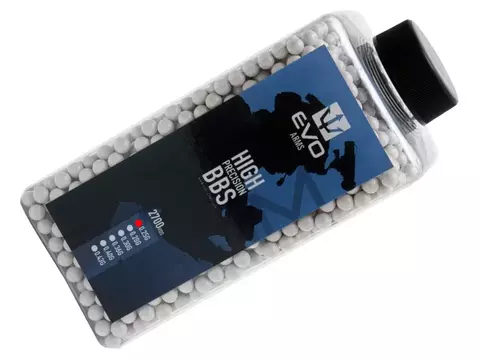 BBs 0.25G ALTA PRECISÃO COM 2700 UNIDADES EVO ARMS PARA AIRSOFT