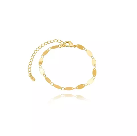 Pulseira Chapinhas/ Banho Ouro 18k
