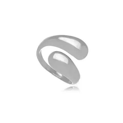 Anel Duas Gotas- regulável / Banho ródio