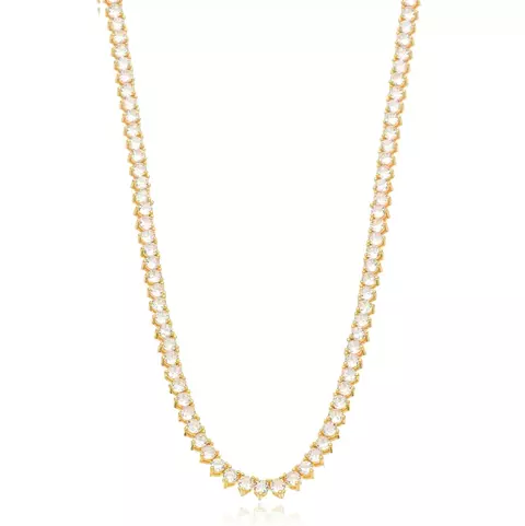 Colar Riviera 3 pontos 3mm / Banho ouro 18k