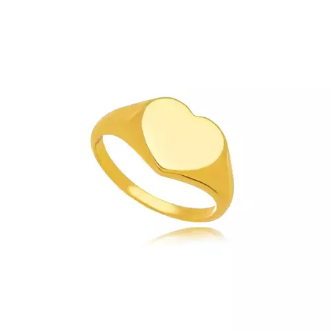 Anel Liso Coração / Banho ouro 18k - comprar online