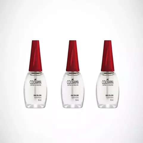 Kit 3un - Esmalte Incolor Colorama - 8ml