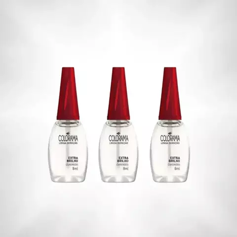 Kit 3un - Esmalte Extra Brilho Colorama - 8ml
