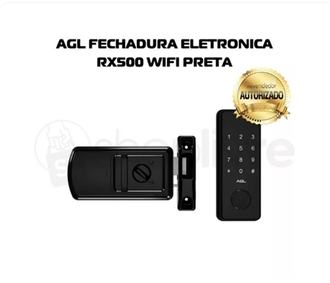AGL FECHADURA ELETRONICA RX200 WIFI PRETA