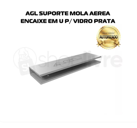 AGL SUPORTE FECHADURA P/ PORTA DE VIDRO - ENCAIXE - CROMADA