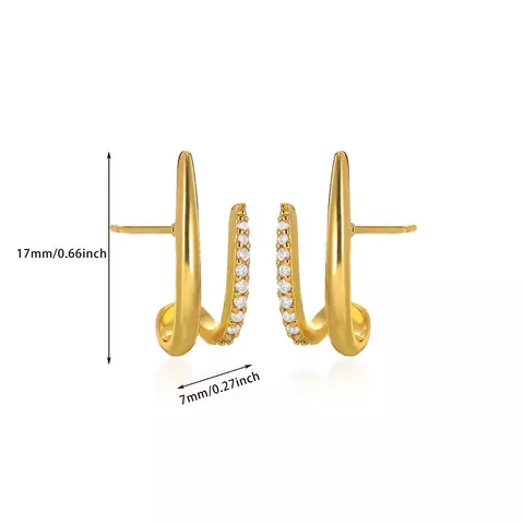 vvie Aurora Shine – Brincos Elegantes Geométricos