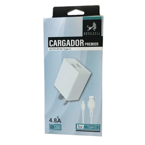 CARGADOR RAPIDO ROYALCELL USB-C 4.8A - comprar online