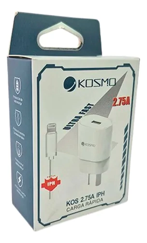 CARGADOR RAPIDO KOSMO COMPATIBLE IPHONE 2,75A
