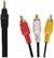 Cabo de Áudio P2 Macho para 3 RCA 1,5m Estéreo Preto - VMGLOBALSOLUCOES