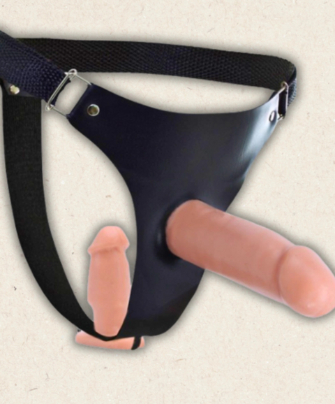 CINTA STRAP-ON DUPLO ESTIMULO COM 2 PROTÉSES - comprar online