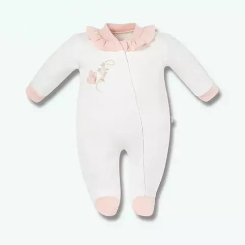 Macacão Longo com Zíper e Gola Cerejeira