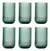 Jogo 6 Copos de Vidro Cameratta Verde com Filete Dourado 425ml - comprar online