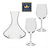 Jogo Para Vinho 2 Taças 450ml Decanter 1,5l Cristal Bohemia Cor Translucida - Casa Varanda