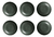 Conjunto Com 6 Pratos Fundos Linhas Greenery 22,5cm 830ml Verde Porto Brasil - loja online