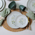 Conjunto 6 Prato Raso Porto Brasil Cerâmica Orgânico Ammi Floral Lisa - Casa Varanda