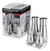 Kit Galheteiro 4 Pcs Porta Azeite Vinagre Tempero Inox Vidro