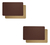 Lugar Americano Dupla Face Emborrachado Premium 30x45cm 2 Pç Cor 2 Lugar Americano Marrom E Bege Retangular