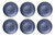 Kit 6 Pratos Raso Azul Marinho Mist Matte Wolff 27cm Cor Azul-marinho