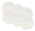 Conjunto 6 Pratos Fundos De Porcelana Com Fio De Ouro Branco