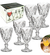Jogo De 6 Taças 300ml Para Água Vinho Diamond Clear Cor Transparente