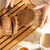 Imagem do Migalheira Tábua De Corte De Pão Bolo Em Bambu C Bandeja Ou