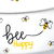 Manteigueira Porcelana 10cm Bee Happy Honey na internet