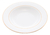 Conjunto 6 Pratos Fundos De Porcelana Com Fio De Ouro Branco - comprar online