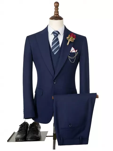 Terno Navy Class – Conjunto 3 Peças Slim Fit - comprar online