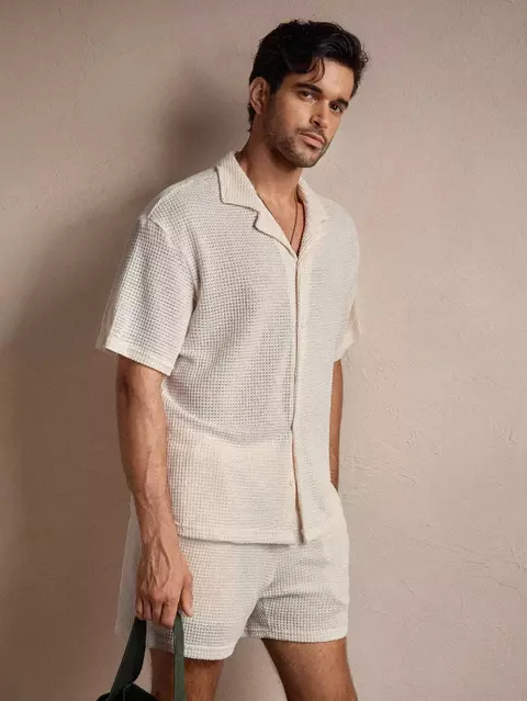 Look Praia Masculino Anewsta – Polo Casual + Shorts