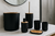 Set de Baño 6 Piezas – Estilo Minimalista en Negro y Bambú - Luxel