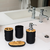 Set de Baño 6 Piezas – Estilo Minimalista en Negro y Bambú en internet