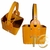 Canasta 100% Cuero Camel